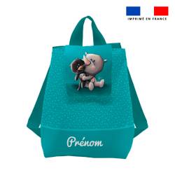 Kit sac à dos enfant personnalisé - Bébé rhinocéros - Création Stillistic