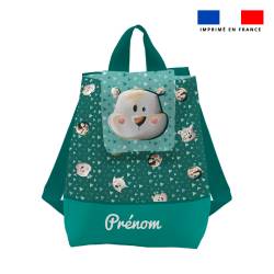 Kit sac à dos enfant personnalisé - Animaux du froid ours - Création Stillistic