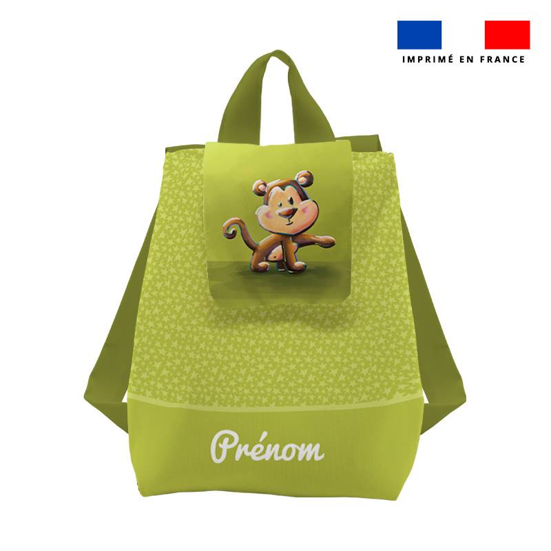 Kit sac à dos enfant personnalisé - Bébé singe - Création Stillistic