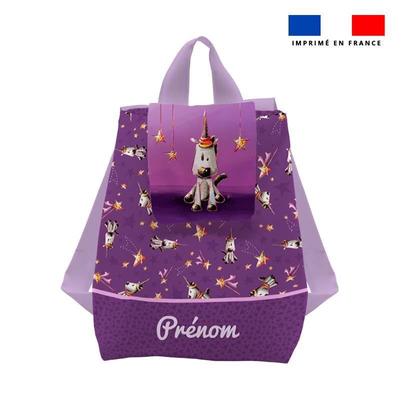 Kit sac à dos enfant personnalisé - Licorne - Création Stillistic