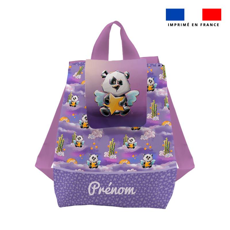 Kit sac à dos enfant personnalisé - Ange panda - Création Stillistic