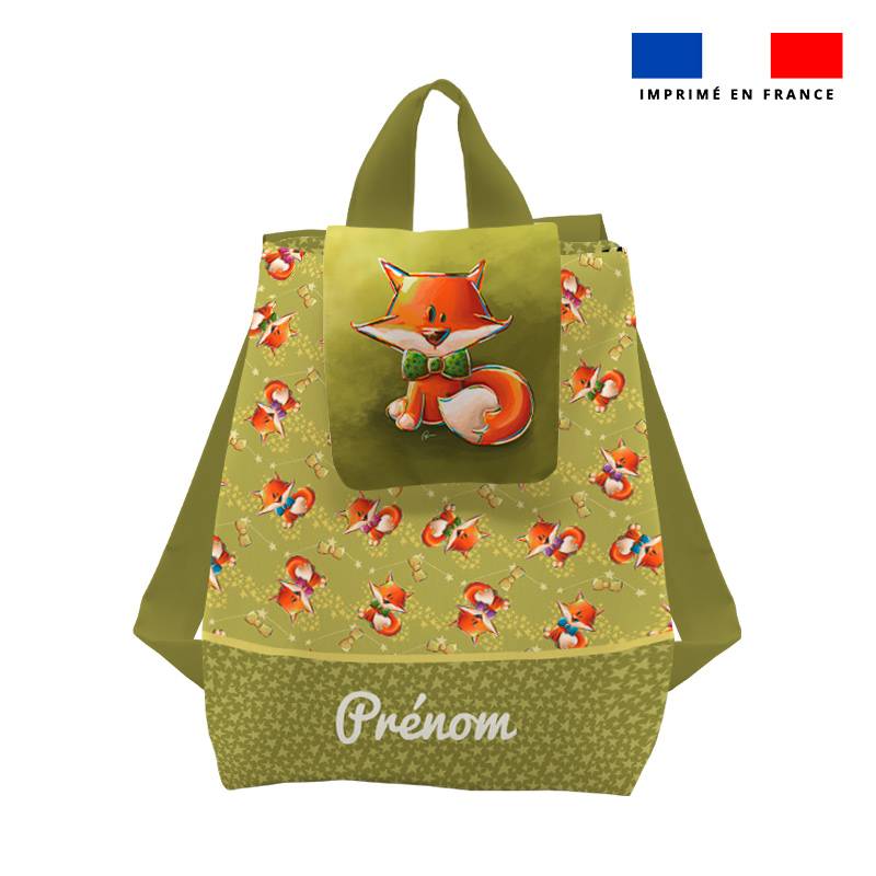 Kit sac à dos enfant personnalisé - Renard - Création Stillistic