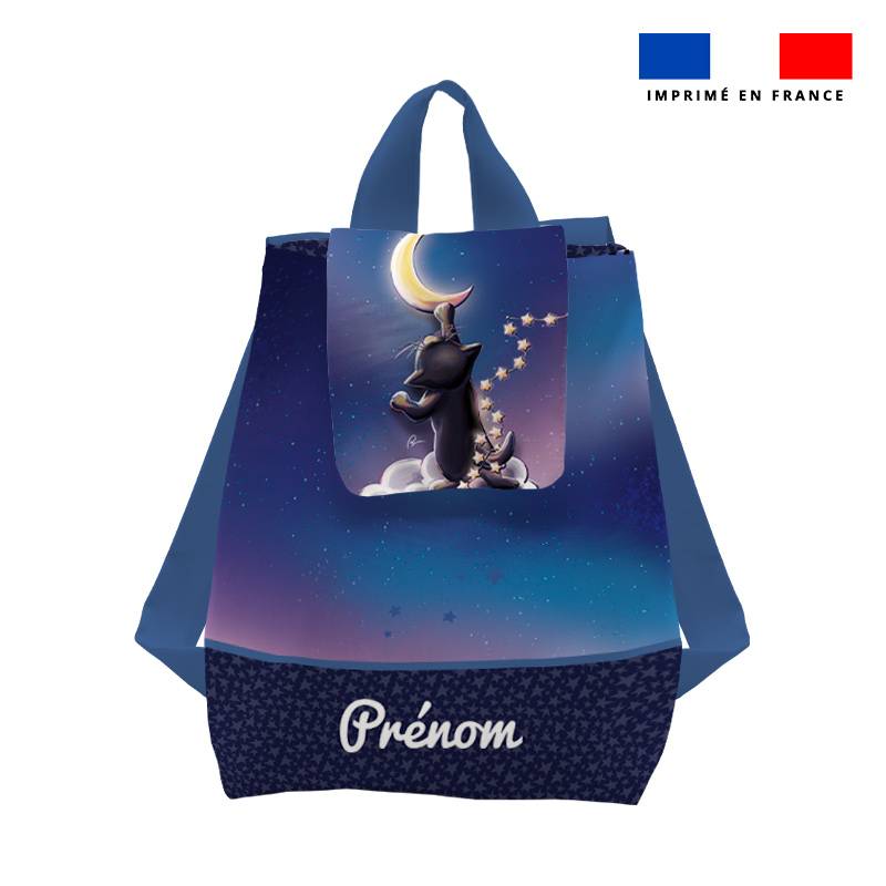 Kit sac à dos enfant personnalisé - Chat Sirius - Création Stillistic