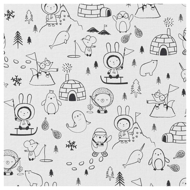 Coton à colorier motif igloo