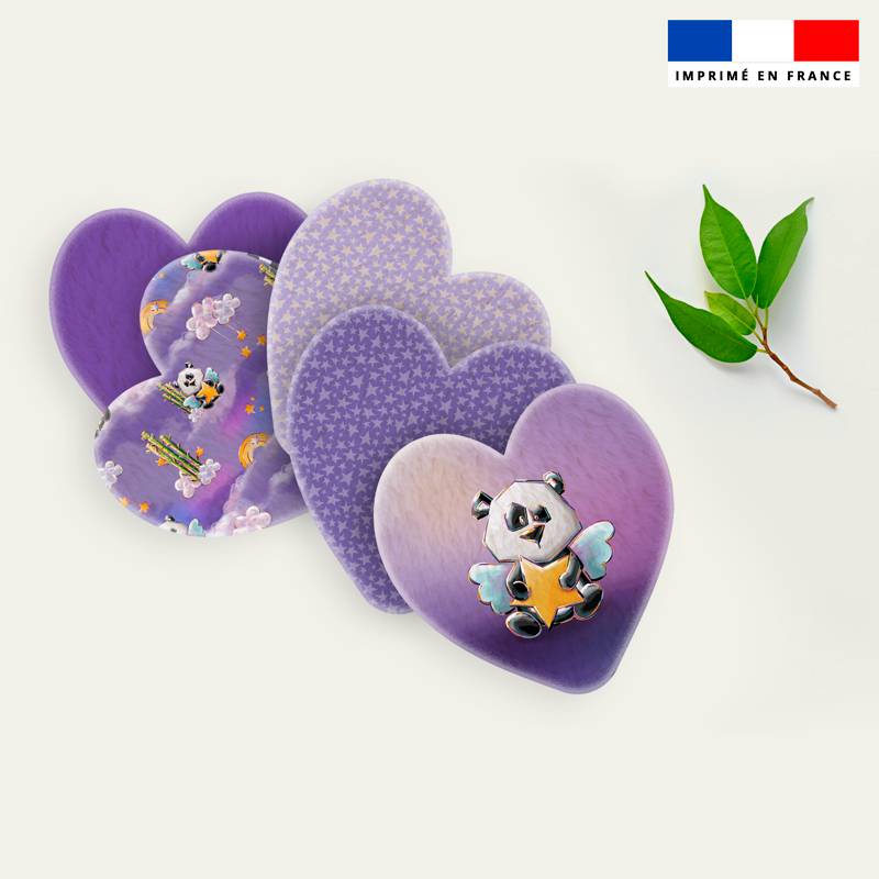 Coupon lingettes lavables coeurs motif ange panda - Création Stillistic