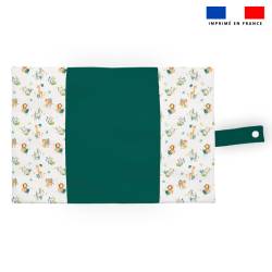 Patron imprimé pour protège carnet de santé motif safari animaux aquarelle