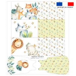 Coupon motif safari lion aquarelle - Gigoteuse et Tour de Lit