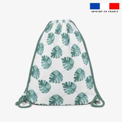 Kit sac à dos coulissant motif safari animaux aquarelle