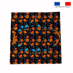 Patron sac à tarte motif orange et bleu - Création Cat&Colours