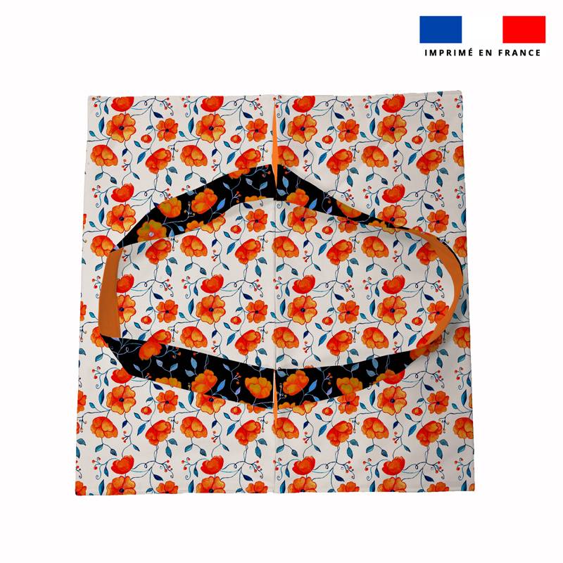 Patron sac à tarte motif orange et blanc - Création Cat&Colours