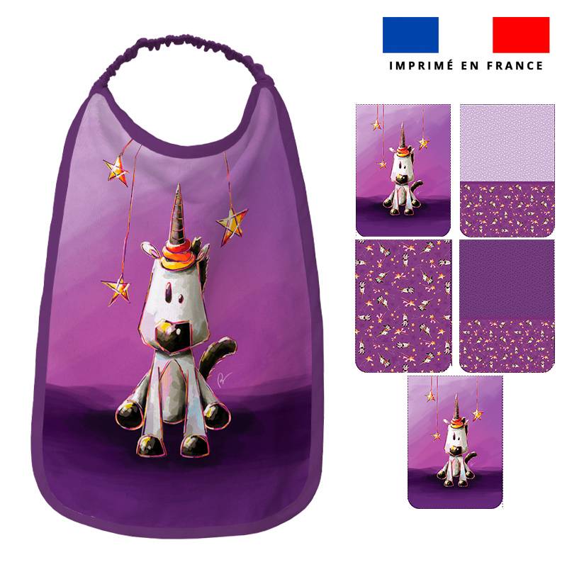 Lot de 5 coupons éponge pour serviettes de table pour enfant motif licorne - Création Stillistic