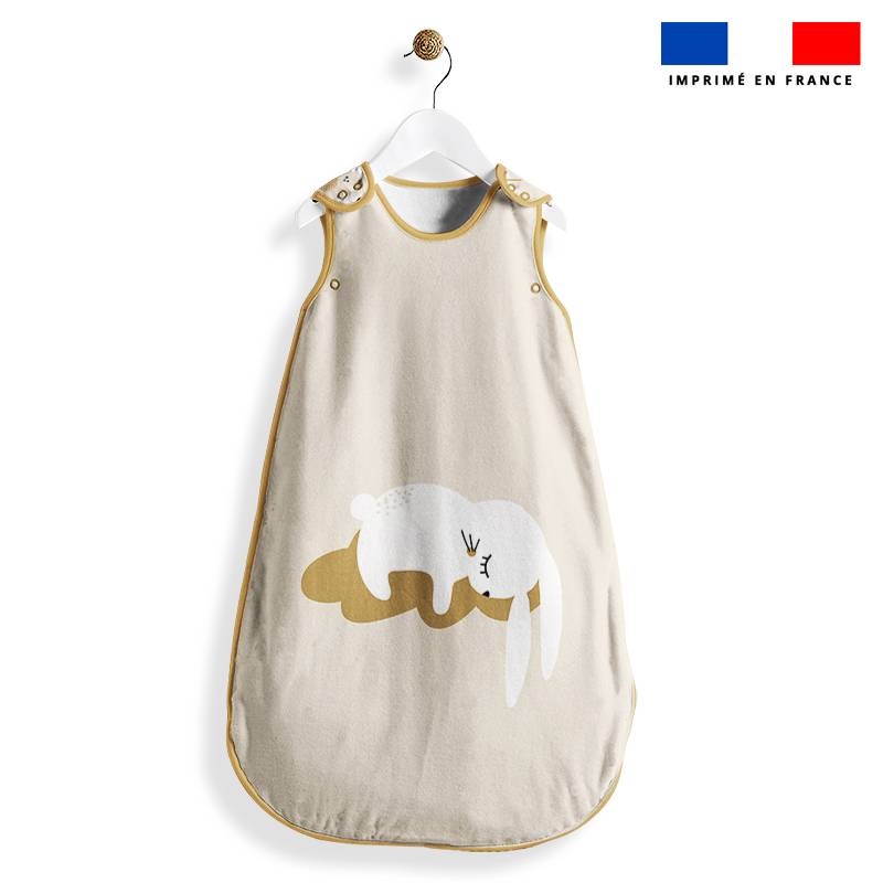 Coupon pour gigoteuse motif lapin dans les nuages