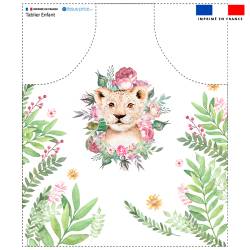 Patron imprimé pour tablier enfant motif animaux aquarelle