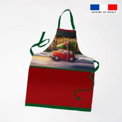 Patron imprimé pour tablier enfant motif souris Noel - Création Stillistic