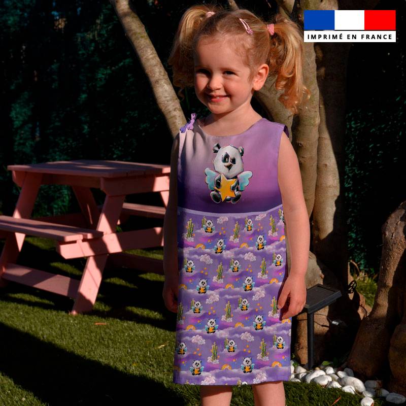 Patron robe enfant motif panda ange - Création Stillistic