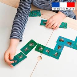 Patron imprimé pour jeu de dominos motif singe - Création Stillistic