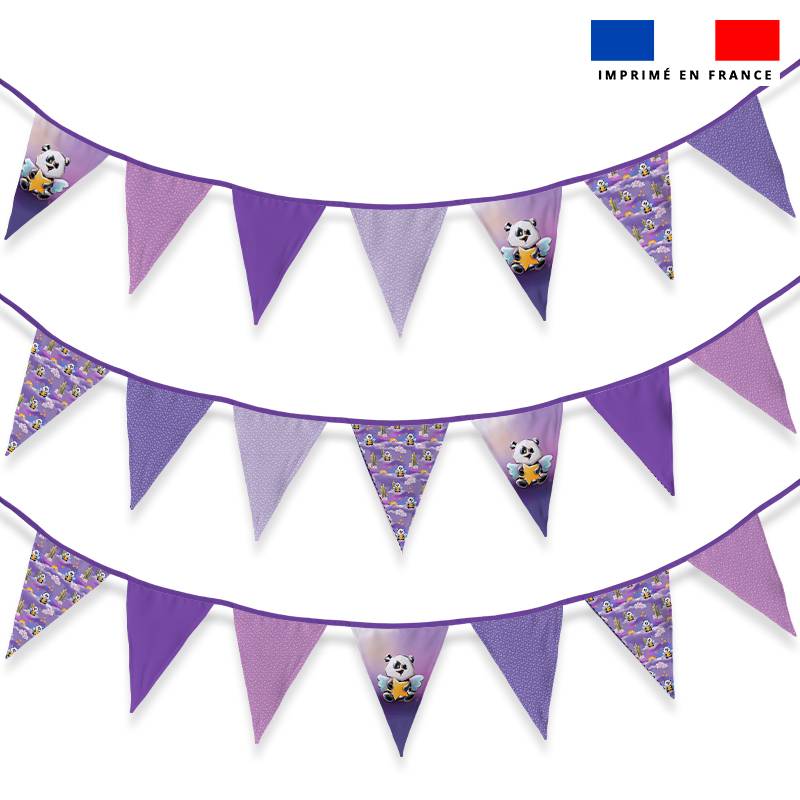 Coupon pour fanions motif panda ange - Création Stillistic