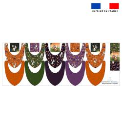 Coupon éponge bavoirs bandana motif fantômes - Création Stillistic