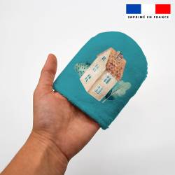 Kit mini-gants nettoyants motif montgolfière aquarelle