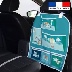 Patron pour organisateur de voiture motif montgolfière aquarelle + Coupon pochette Offert