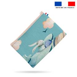 Kit pochette motif montgolfière aquarelle