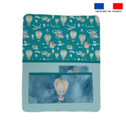 Kit pochette ardoise motif montgolfière aquarelle