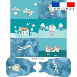 Coupon motif montgolfière aquarelle - Gigoteuse et Tour de Lit