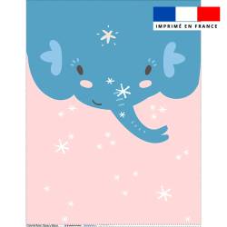 Coupon couverture imprimé animaux pastel