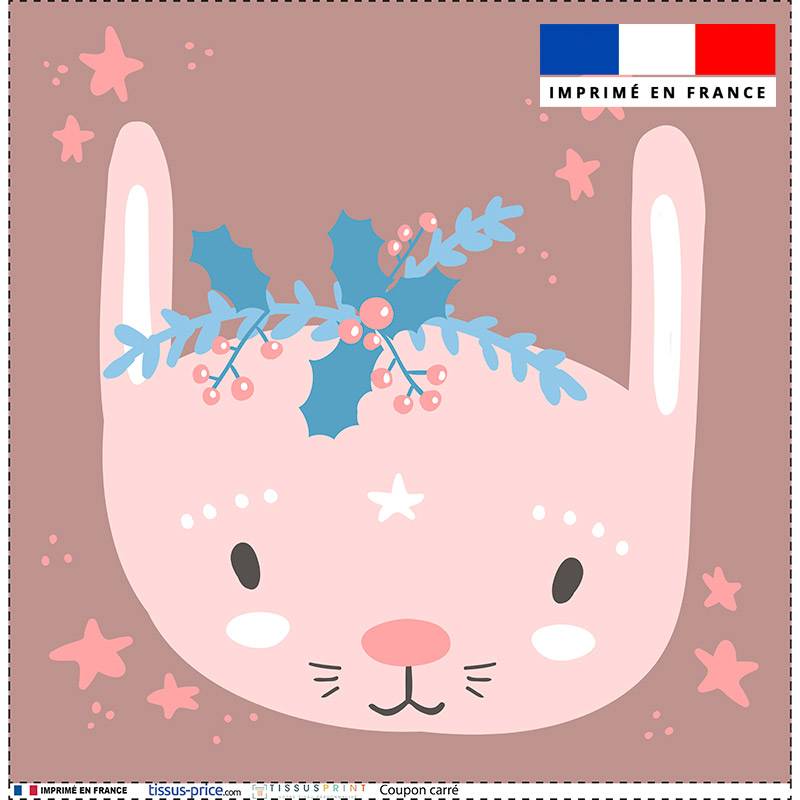 Coupon 45x45 cm motif animaux pastel