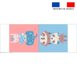 Kit hotte de Noel motif animaux pastel