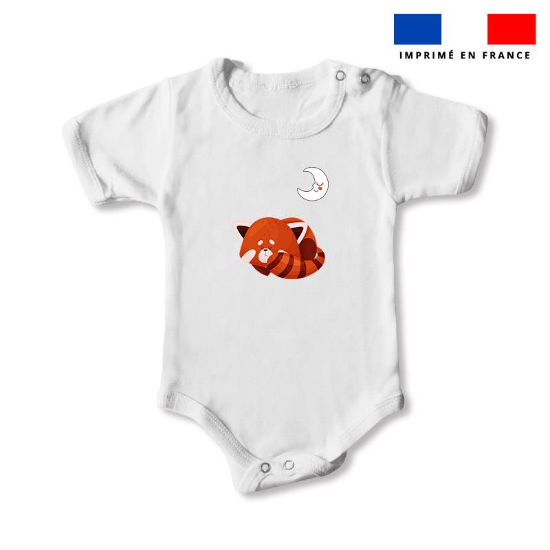 Body enfant 3 mois motif panda roux