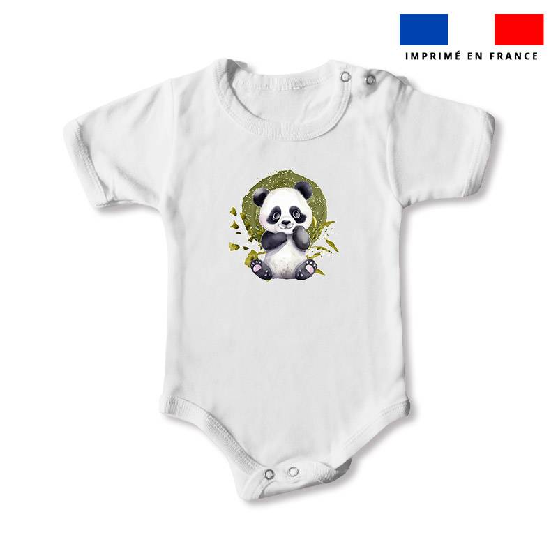 Body enfant 3 mois motif panda aquarelle