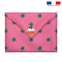 Coupon pour enveloppe en tissu motif chien de Noel