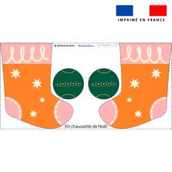 Kit chaussette de noel motif ambiance Noel