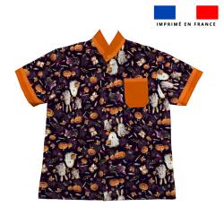 Patron chemise enfant imprimé fantôme noir - Création Stillistic