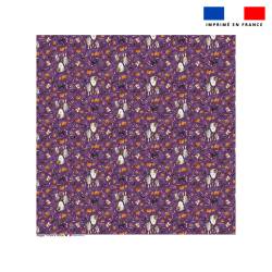 Coupon pour nappe carrée motif fantôme violet - Création Stillistic