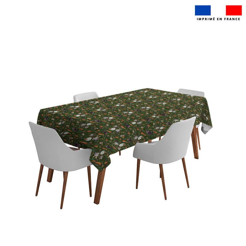 Coupon pour nappe rectangle motif fantôme vert - Création Stillistic