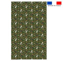 Coupon pour nappe rectangle motif fantôme vert - Création Stillistic