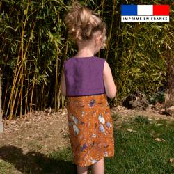 Patron robe enfant motif fantôme orange - Création Stillistic