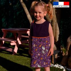 Patron robe enfant motif fantôme violet - Création Stillistic