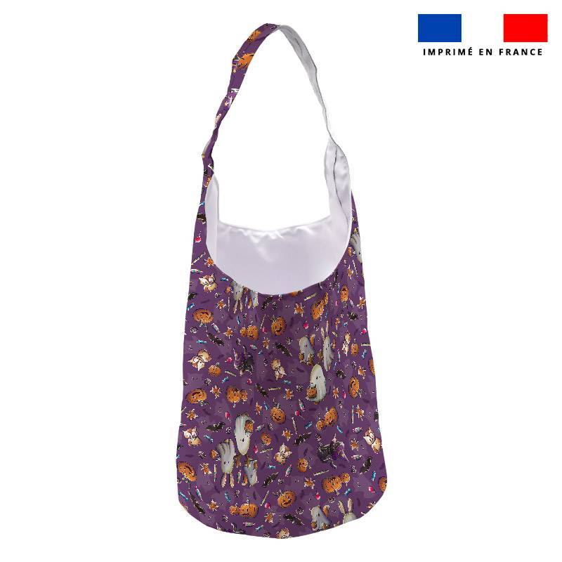 Kit sac seau motif fantôme violet - Création Stillistic