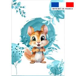 Coupon couverture imprimé écureuil aquarelle