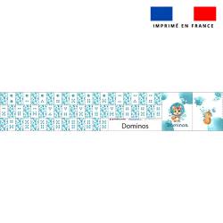 Patron imprimé pour jeu de dominos motif écureuil aquarelle