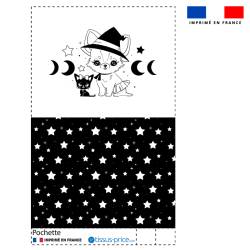 Kit pochette motif chiens sorciers - Création Jolifox