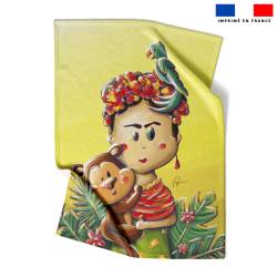 Coupon couverture imprimé frida - Création Stillistic