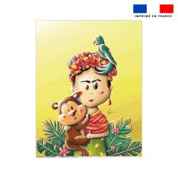 Coupon couverture imprimé frida - Création Stillistic