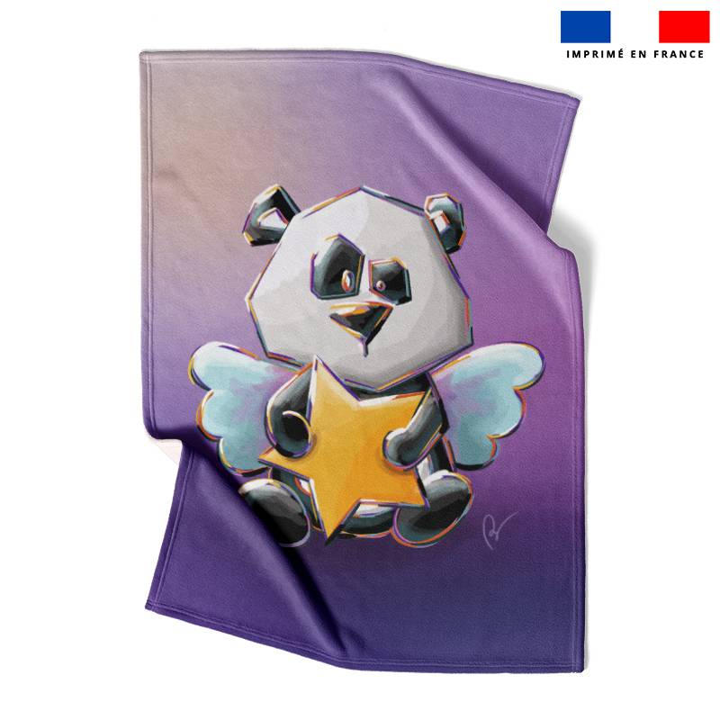 Coupon couverture imprimé ange panda - Création Stillistic