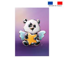 Coupon couverture imprimé panda ange - Création Stillistic