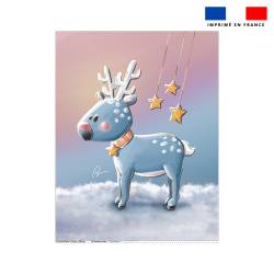 Coupon couverture imprimé renne d'hiver - Création Stillistic