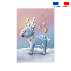 Coupon couverture imprimé renne d'hiver - Création Stillistic